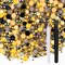 50g Mix Flatback Rhinestones Half Pearls for Crafts Mixed Size 3mm-10mm Flat Back Rhinestones for Crafts Flatback Pearls for Decorating Tumblers Mugs Nail Art Shoes (Gold Black Series)